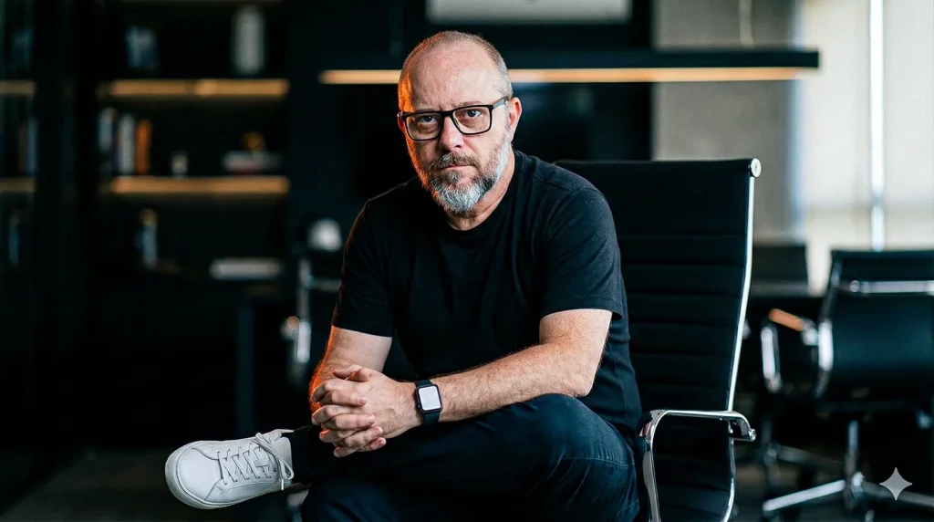 Líder de marketing multinível conduzindo reunião de equipe com gráfico de crescimento de rede ao fundo — mentoria para líderes de MMN